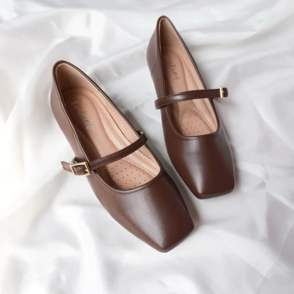 รองเท้าคัทชู แมรี่เจน รุ่นเชอรี่ หัวตัดซับพื้นนิ่ม