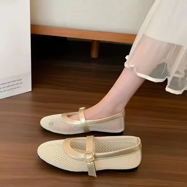 รองเท้าแมรี่เจน Mary jane ตาข่ายสวยไม่กัดเท้า ใส่สบายระบายอากาศ