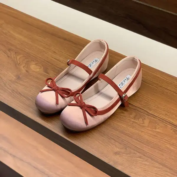 รองเท้าแมรี่เจน รองเท้าบัลเล่ต์ พื้นนิ่มน้ำหนักเบา